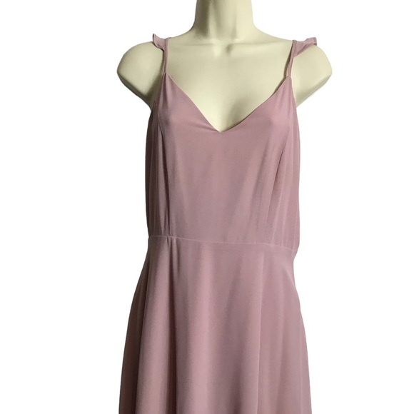 Lulu’s Meteoric Rise Powder Pink Maxi Dress Medium Wedding Formal Prom Event - Picture 4 of 11